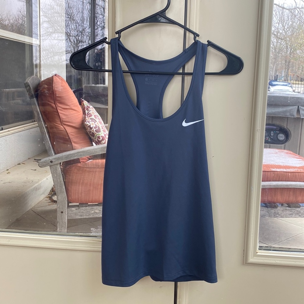 Blueish-purpleish Nike Dri-fit Tank Top.